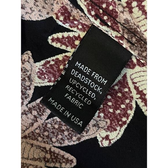 Christy Dawn Bergen Floral Wrap Long Sleeve Maxi Dress Sz Large Black Brown - Picture 10 of 11